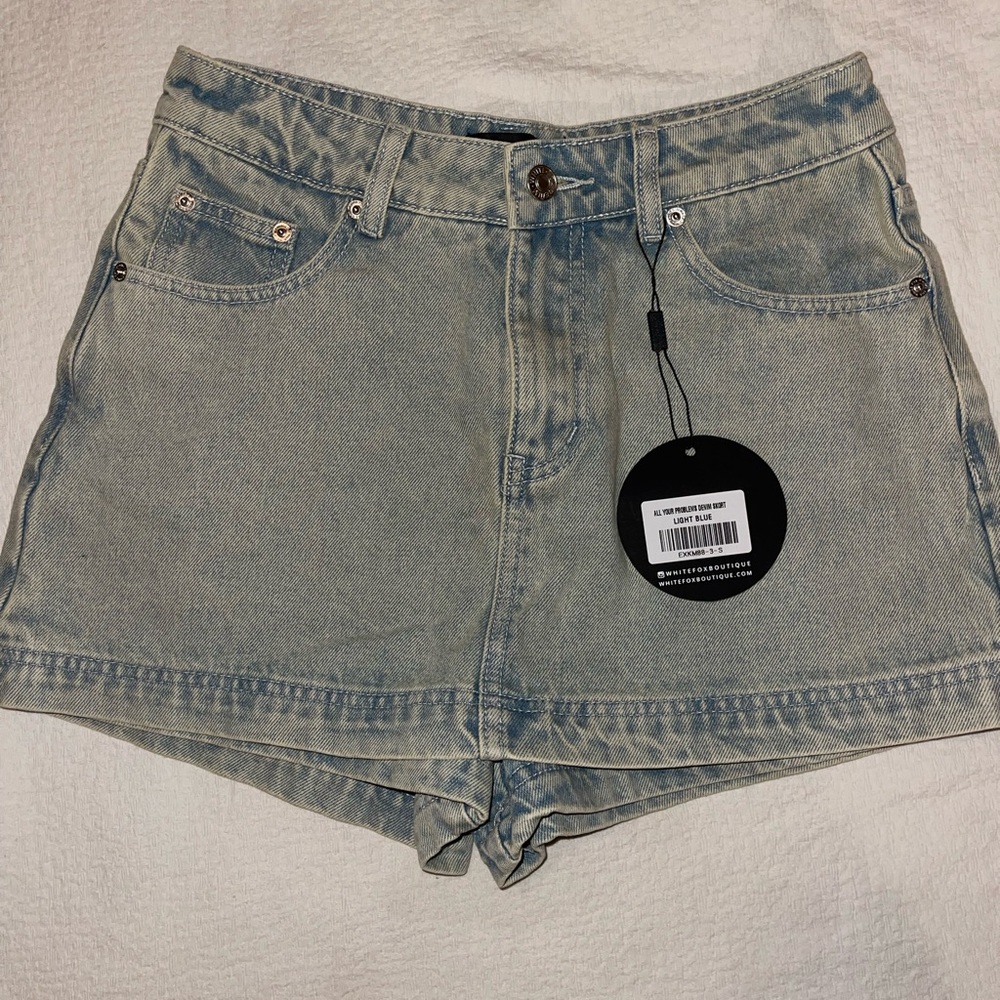 White Fox Boutique Denim Skort